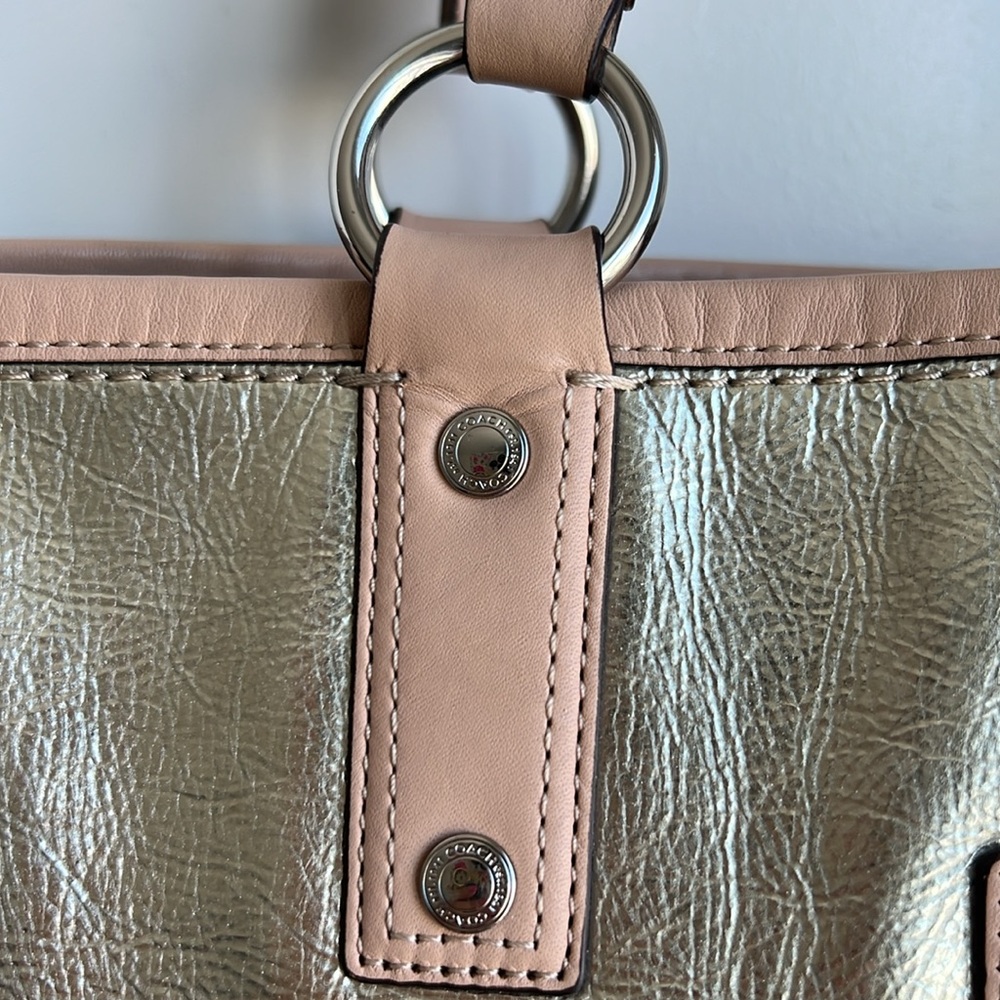 COACH Champagne Gold Tote - Picture 5 of 16